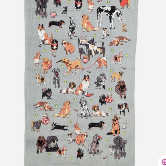 Vera Bradley NWT Dog Show Print Plush Throw & Matching Socks 🐕🩶🐕‍🦺 - Picture 7 of 7